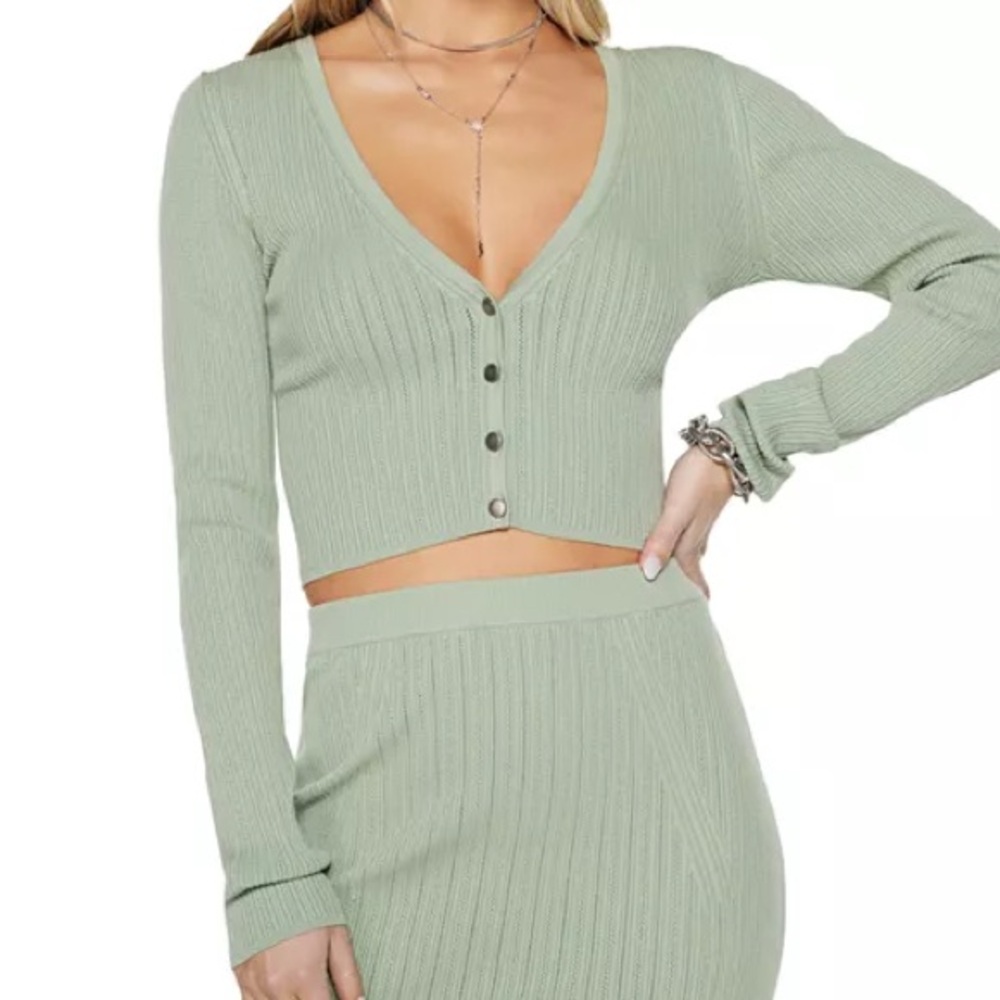 Ramy Brooke Corey Ribbed Cropped Sweater